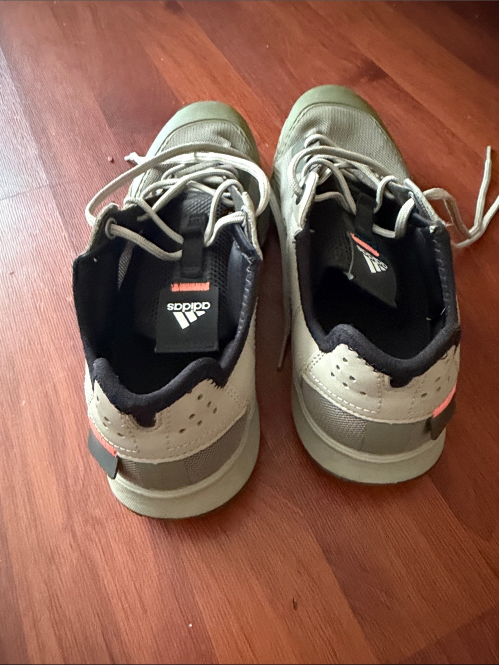 adidas 5.10 women’s bike shoes Olive/Gray Low-Top Sneakers with Coral Accent - Picture 3 of 4